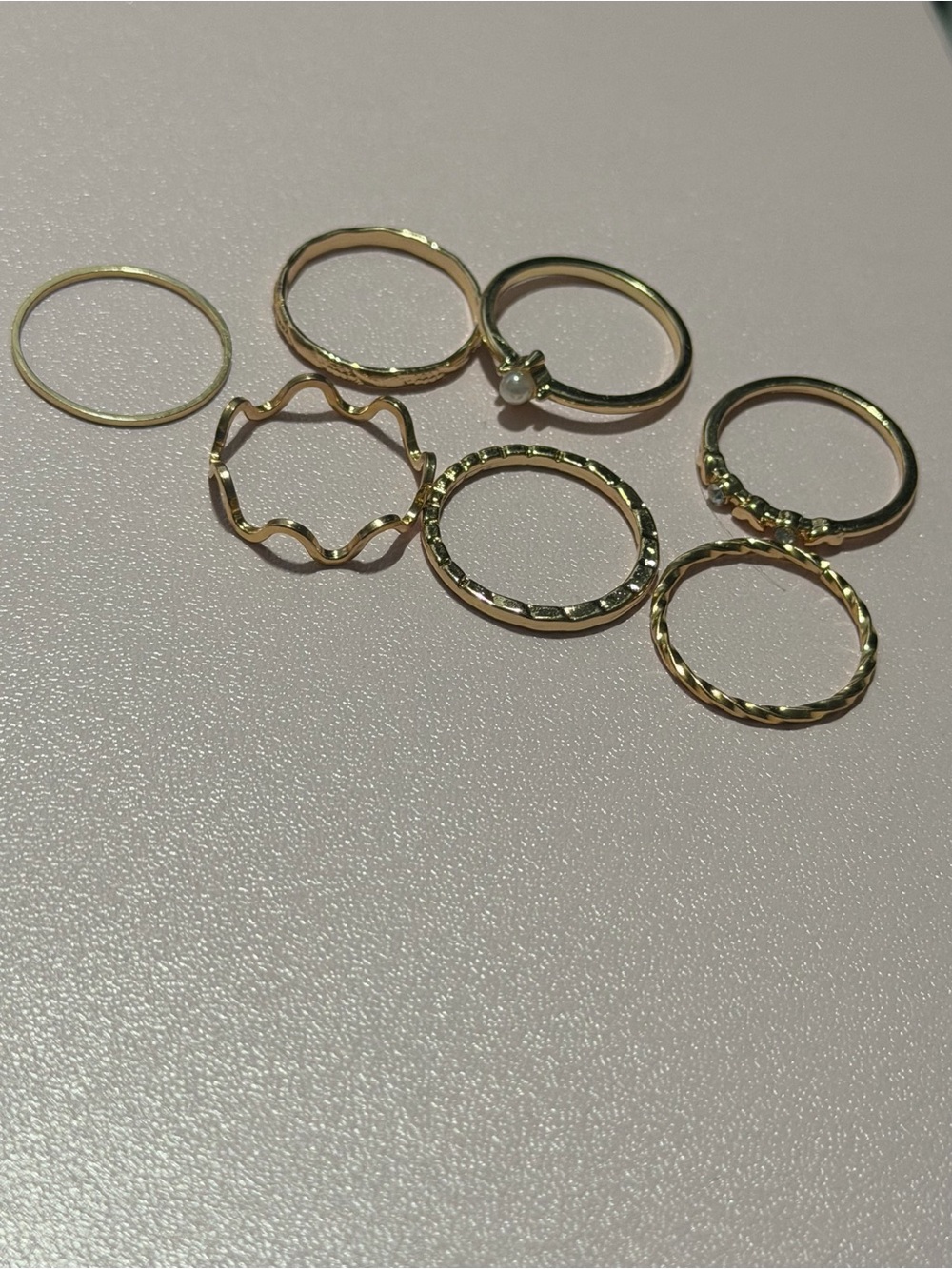 Gold Stacked Midi Rings Set — Women's Fashion Jewelry